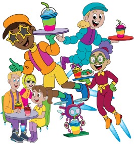 Characters from Future Juicekeys