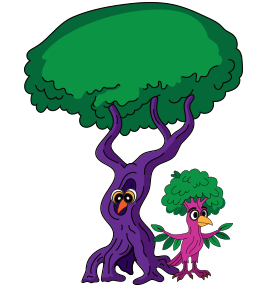 Trees from Crazy Compass Forest